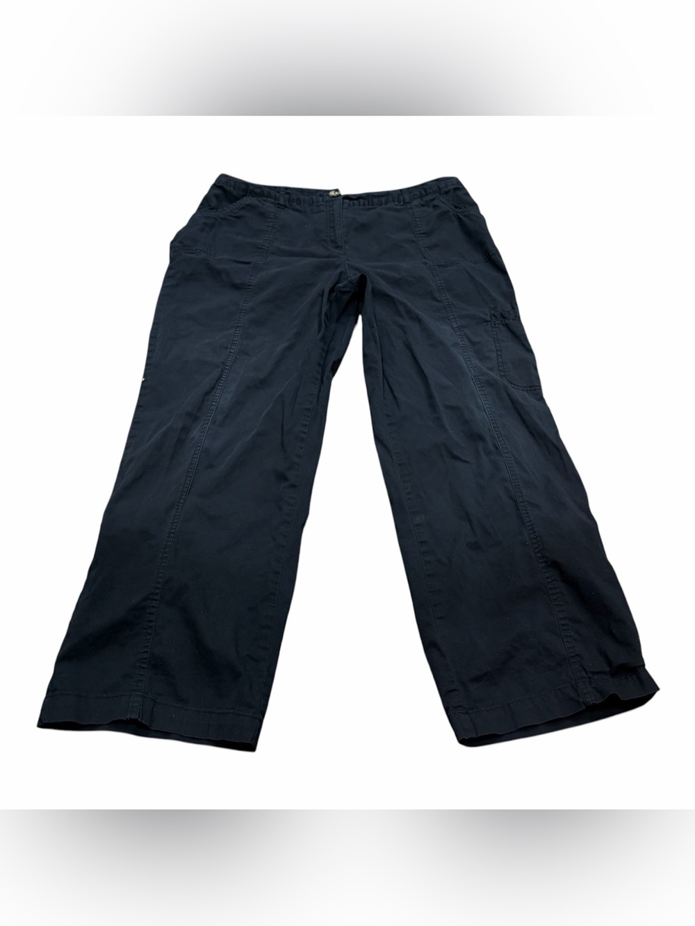 Karen Scott Petite Women's Pants Or Capri Cargo-1 Side Pocket, Black, Size 14P